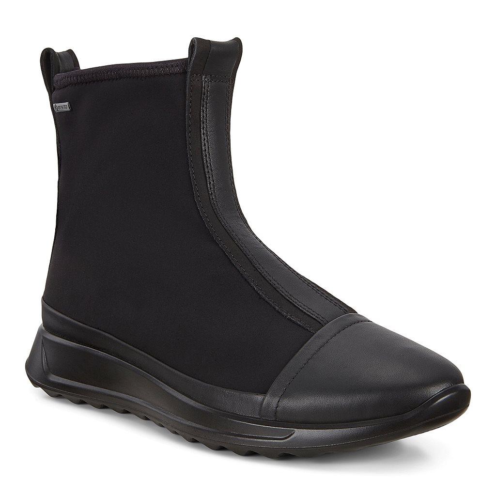 Ecco Flexure Runner Womens Boots In Black Sale - India SYL-536809